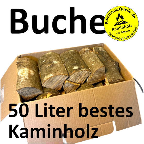 Buche Kaminholz trocken 50 Liter á 25 cm Scheite